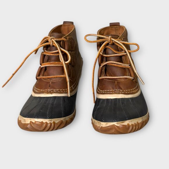 Sorel Women's Out n About Duck Boots 6 Classic Oiled Leather Brown Waterproof - Picture 5 of 8